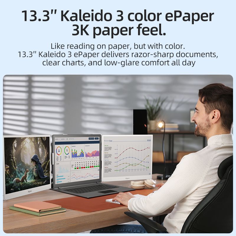Lançamento mundial do Bigme B13 Pro: monitor E Ink colorido de 13,3 polegadas com 60 FPS, conforto visual, fluidez, portabilidade e baixo consumo de energia! 3 Bigme B13 Pro 2